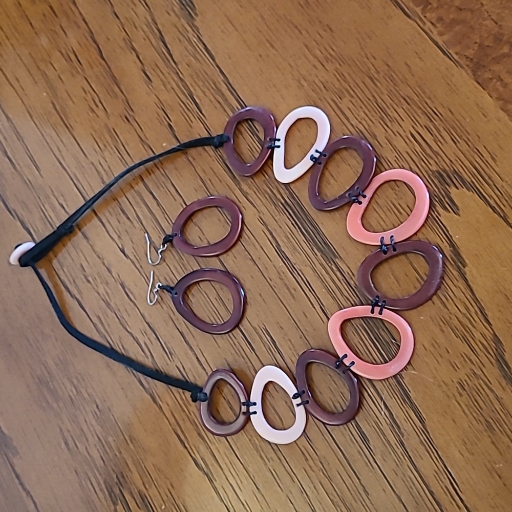 Tagua Necklaces & Earrings Set